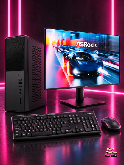 Parsnip Desk Chief, Office Setup | Compact Office PC + 27" 144Hz Monitor + Wireless Keyboard & Mouse
