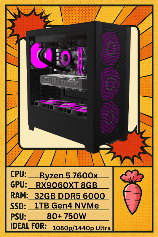 XT Pro Ultra Gaming PC – Next-Gen Power with Ryzen 5 & RX 9060XT
