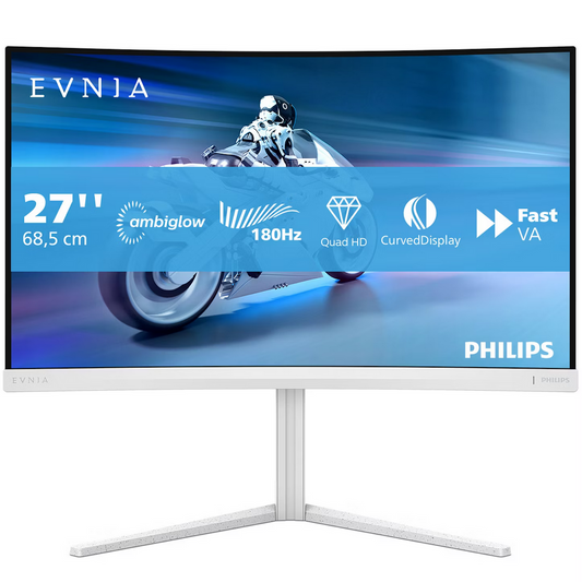 Philips 27" EVNIA 5000 27M2C5501/00 2560x1440 Fast VA 180HZ 1ms Curved Widescreen Ambiglow Gaming Monitor
