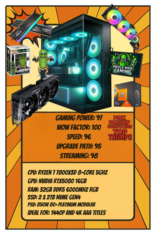 Pickle Rick Gaming PC 🥒 – RTX 5080 + Ryzen 7 7800X3D
