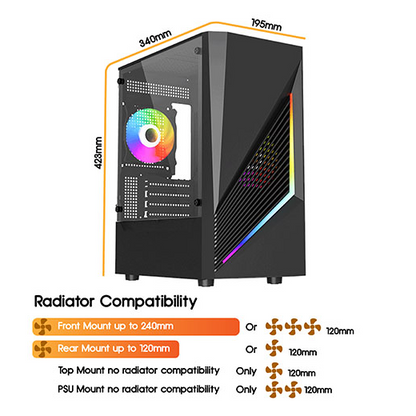 Pink Parsnip Genesis DDR5 Gaming PC – i3-12100F | RTX 3050 | 16GB DDR5 | 1TB NVMe | LGA1700 Power!