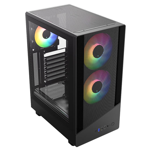 VIDA SPIRE M MATX BLACK GAMING CASE