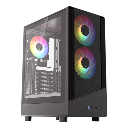 VIDA SPIRE M MATX BLACK GAMING CASE