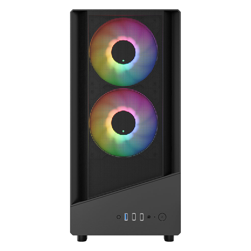 VIDA SPIRE M MATX BLACK GAMING CASE