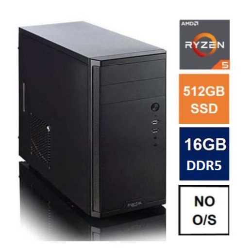 Spire MATX Tower PC, Fractal Core 1100 Case, Ryzen 7 8700G, 16GB DDR5, 512GB SSD, Corsair 550W, 2.5G LAN, No Optical, KB & Mouse, No Operating System