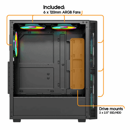 Sirocco – Ryzen 7 5700X + RTX 5060 | 16GB RAM | 1TB NVMe SSD | Gaming PC