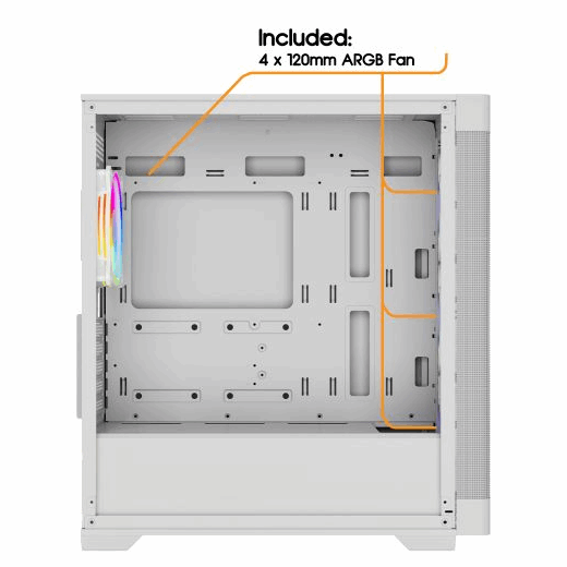 Choose GPU White – Ryzen 7 5700X + RTX 5060 | 16GB RAM | 1TB NVMe SSD | Gaming PC