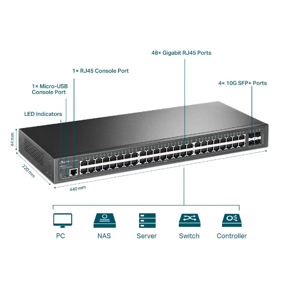 TP-LINK SG3452X 48-PORT SWITCH