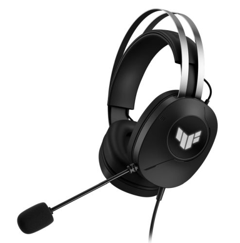 Asus TUF Gaming H1 Gen II Lightweight Gaming Headset, USB-A, Surround Sound, TeamSpeak Mic, Built-in Lighting, Black