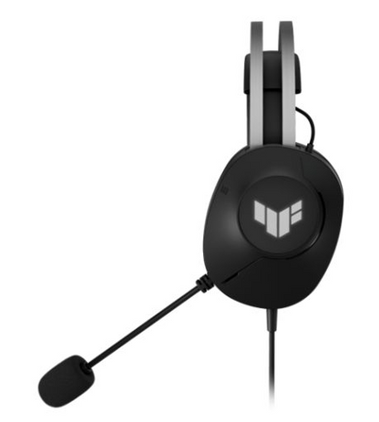 Asus TUF Gaming H1 Gen II Lightweight Gaming Headset, USB-A, Surround Sound, TeamSpeak Mic, Built-in Lighting, Black