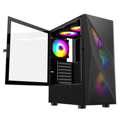 The Brandon 1080p – Ryzen 3 3300X, RX 580 8GB, 16GB RAM, 2TB SSD, Windows 11 – CiT Falcon ARGB Gaming PC