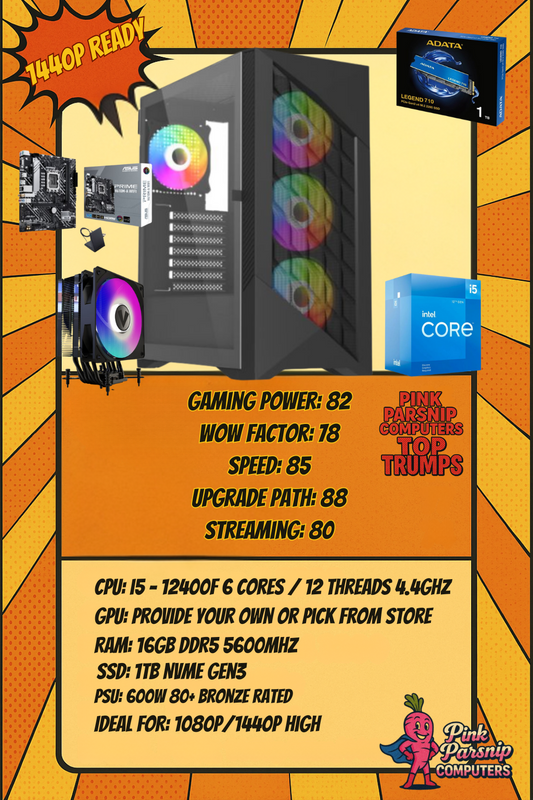 The Brandon – Intel i5 Gaming PC (Bring Your Own GPU)