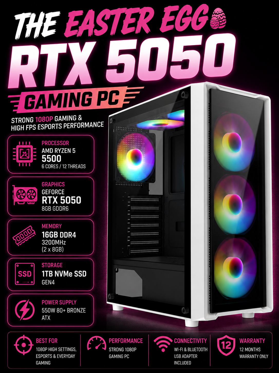 The Easter Egg – RTX 5050 Gaming PC | DDR4