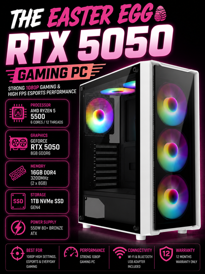 The Easter Egg – RTX 5050 Gaming PC | DDR4