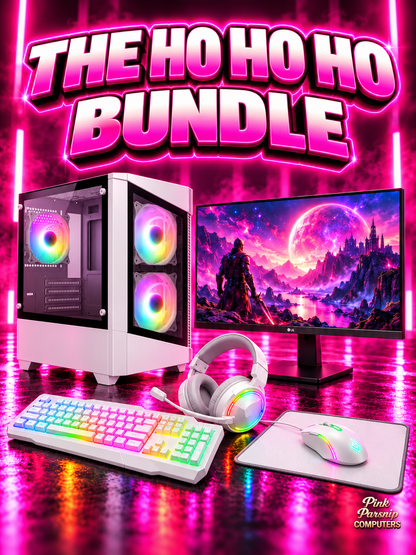 Ho Ho Ho Bundle: Kids Gaming PC with Monitor, Keyboard, Mouse and Headset