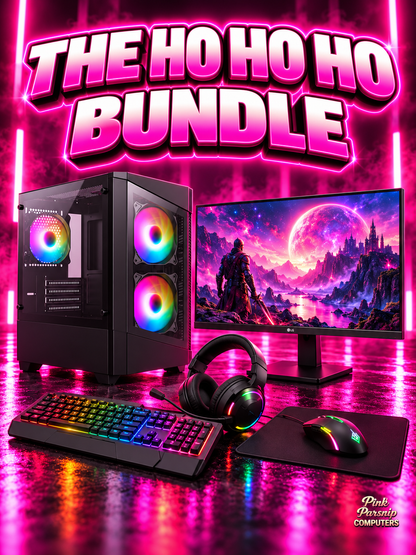 Ho Ho Ho Bundle: Kids Gaming PC with Monitor, Keyboard, Mouse and Headset