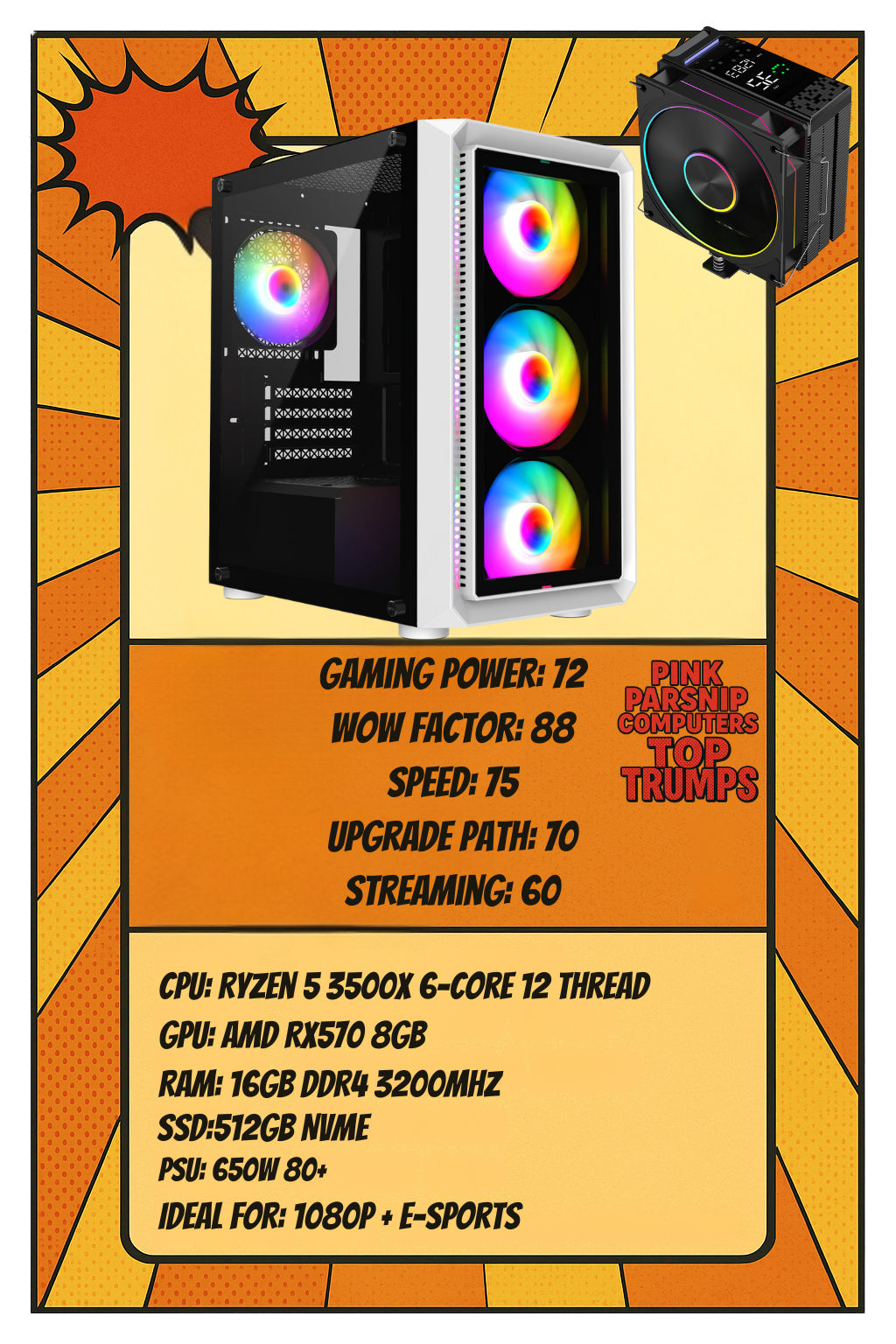 THE ICON – Compact White Christmas Gaming PC