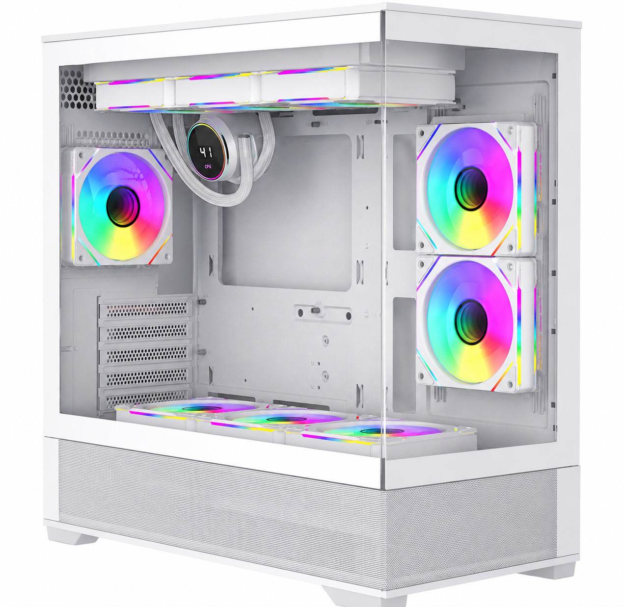 The Kiyan – RTX 5060 White Gaming PC | Ryzen 5 7500X3D | 32GB DDR5 | 2TB NVMe | 360mm AIO | WiFi 6E | Windows 11