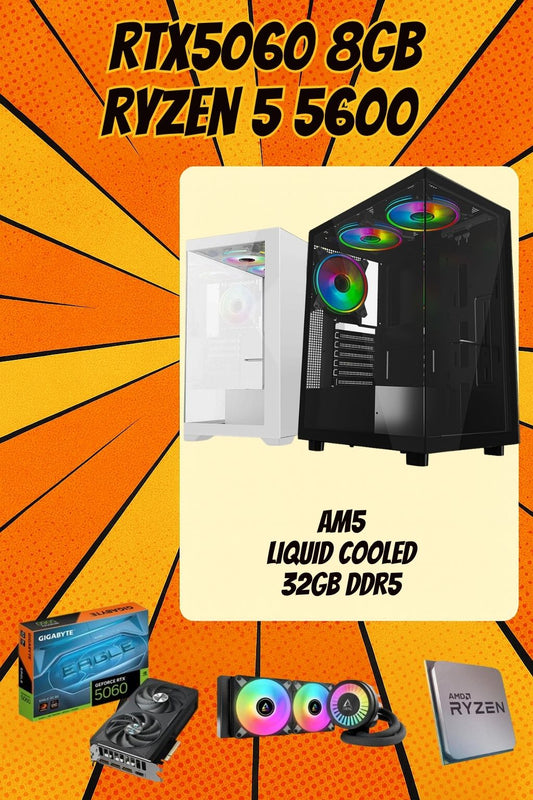 The Ultra 1080p Meta Rig – RTX 5060 Gaming PC | Ryzen 5 | 16GB RAM | 1TB SSD | Fortnite & GTA | DDR4