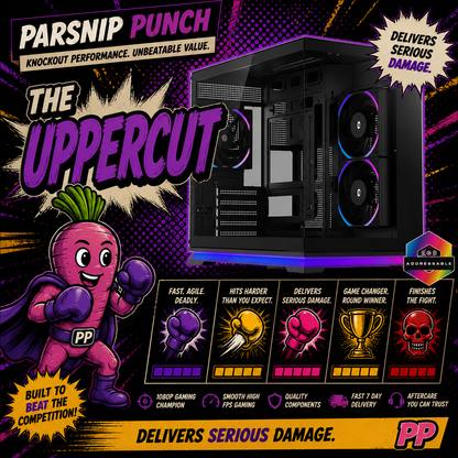 The Uppercut RTX 5070 Gaming PC | Ryzen 5 7500F | 32GB DDR5 | 1TB NVMe | 360mm AIO | Windows 11