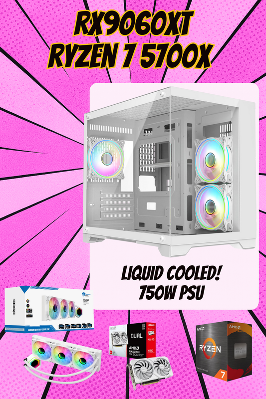 The Vision – Ryzen 7 / RX 9060 XT 16GB White Gaming PC