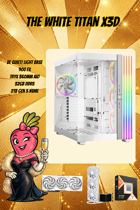 White Titan X3D – Ultimate 1440p Gaming Powerhouse