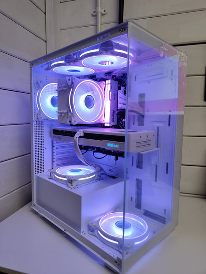 The Amanda – Intel i5 12400F + Arc B580 12GB | 32GB DDR5 | 1TB NVMe | White ARGB Gaming PC