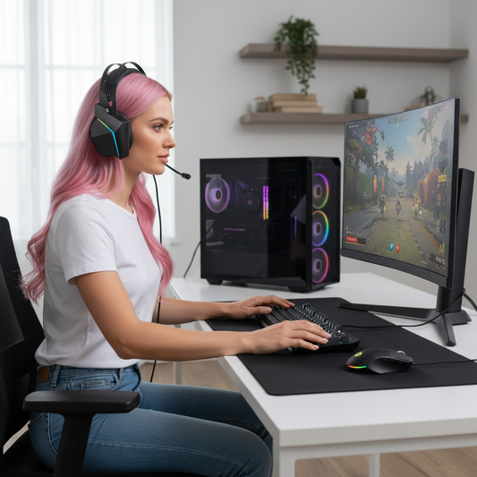 GameMax Pulse 4-in-1 Mechanical Keyboard Mouse Headset Mouse Pad Combo Kit