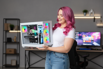 The Vision – Ryzen 5 5600X | Intel Arc B580 12GB | 16GB RAM | 1TB NVMe | White 1440p Gaming PC