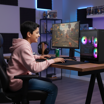 CONCEPT BLACK Bargain Boost Pro Gaming PC – Ryzen 5 3600X | RX 5700 XT 8GB | 16GB RAM | 1080p & 1440p Ready