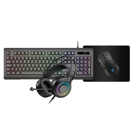 VIDA GAMER BLK 4IN1 USB KB MS HS KIT