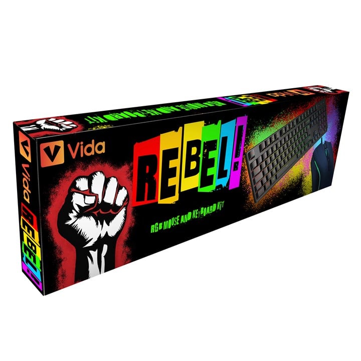 VIDA REBEL 2IN1 BLACK USB DESK KIT