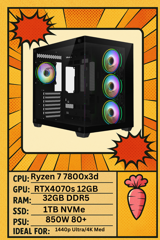 Pink Parsnip - Ryzen 7800X3D - RTX4070 - 360mm AIO