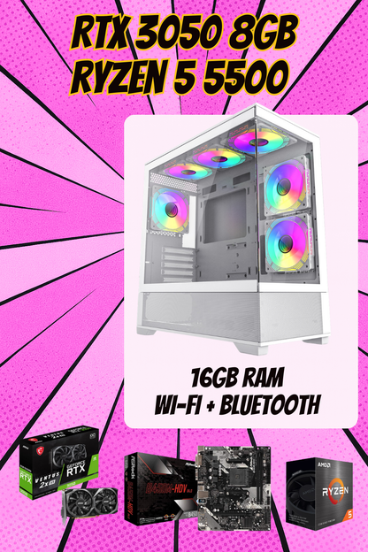VISTA LITE – Ryzen 5 5500 • RTX 3050 8GB • 16GB RAM • Wi-Fi