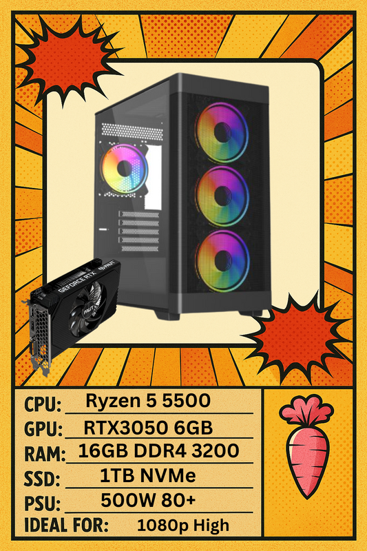 Zephyr 1080p Starter PC – Affordable Gaming Power!
