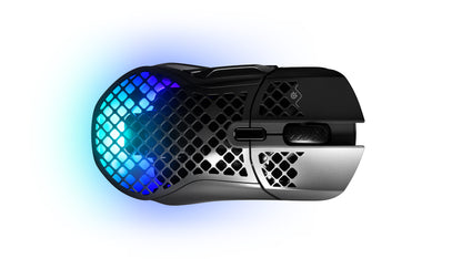 SteelSeries Aerox 5 Gaming Mouse - Bluetooth/Radio Frequency - USB Type C - Optical - 9 Button(s) - 9 Programmable Button(s) - Matte Black