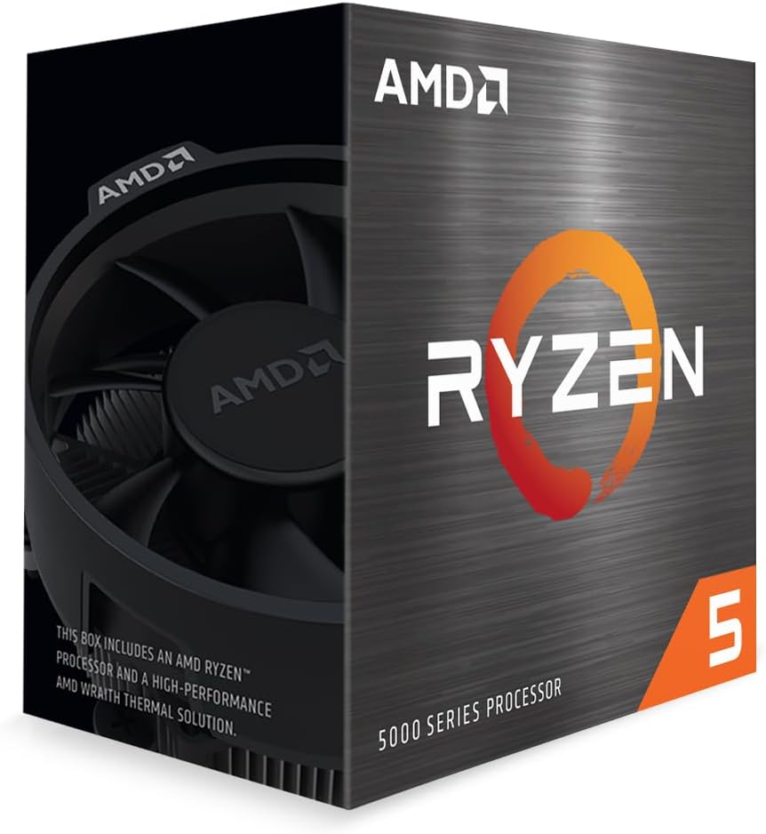 AMD Ryzen 5 5600X CPU with Wraith Stealth Cooler, AM4, 3.7GHz (4.6 Turbo), 6 - Core, 65W, 35MB Cache, 7nm, 5th Gen, No Graphics - Pink Parsnip Computers