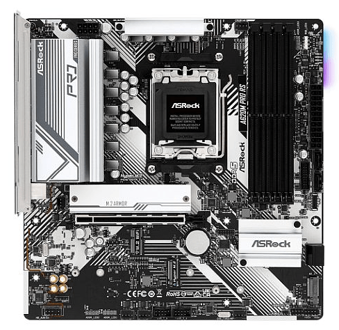 Asrock A620M PRO RS, AMD A620, AM5, Micro ATX, 4 DDR5, HDMI, DP, GB LAN, PCIe4, RGB, 3x M.2 - Pink Parsnip Computers