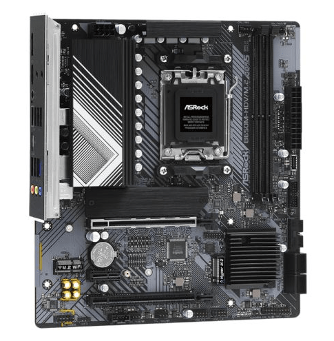 Asrock B650M - HDV/M.2, AMD B650, AM5, Micro ATX, 2 DDR5, HDMI, DP, 2.5G LAN, PCIe4, 2x M.2 - Pink Parsnip Computers