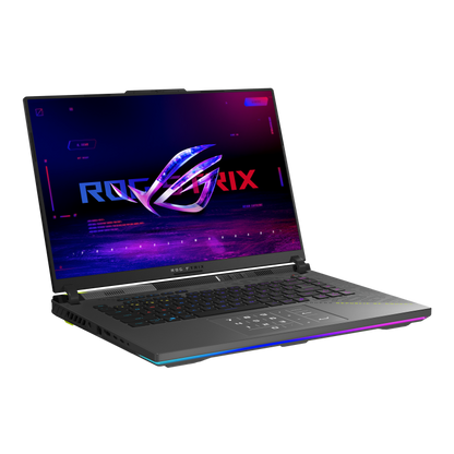 ASUS ROG Strix G16 G614PP-RV230W gaming laptop, 2025 G614 chassis, angled view from ASUS