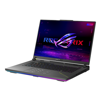ASUS ROG Strix G16 G614PW-RV181W gaming laptop, 2025 G614 chassis, angled view from ASUS