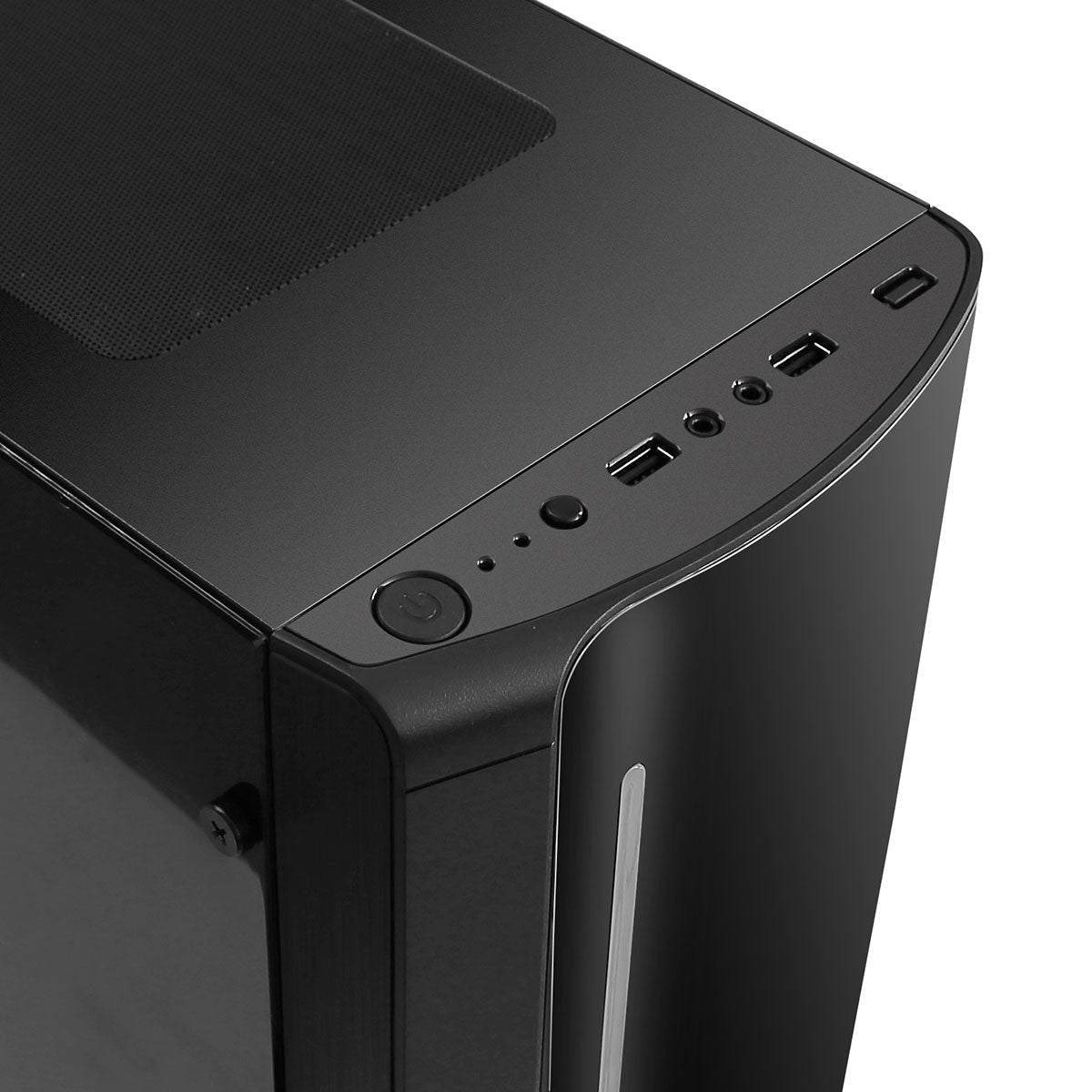 Beam MATX Gaming Case Rainbow RGB Strip 1 x Rainbow RGB fan Acrylic Side - Pink Parsnip Computers