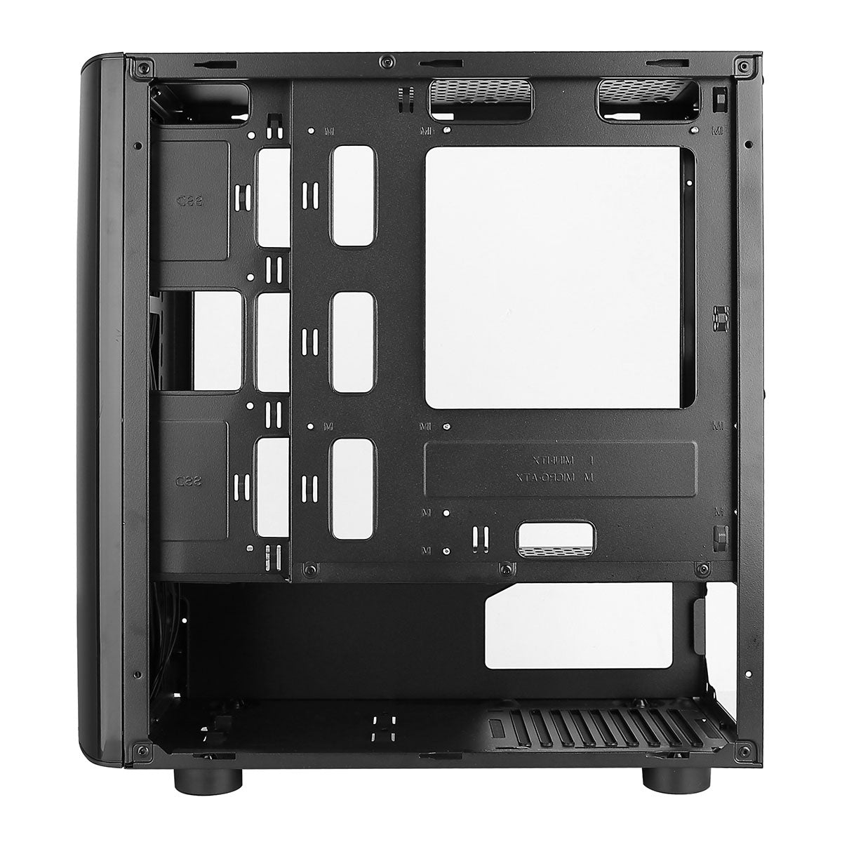 Beam MATX Gaming Case Rainbow RGB Strip 1 x Rainbow RGB fan Acrylic Side - Pink Parsnip Computers