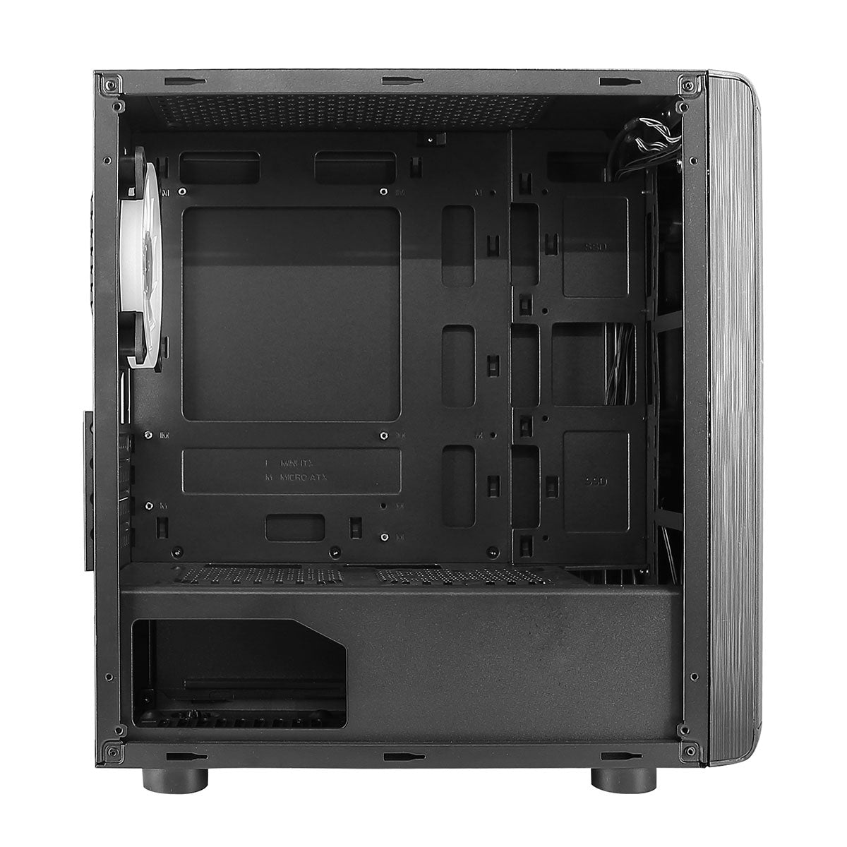 Beam MATX Gaming Case Rainbow RGB Strip 1 x Rainbow RGB fan Acrylic Side - Pink Parsnip Computers