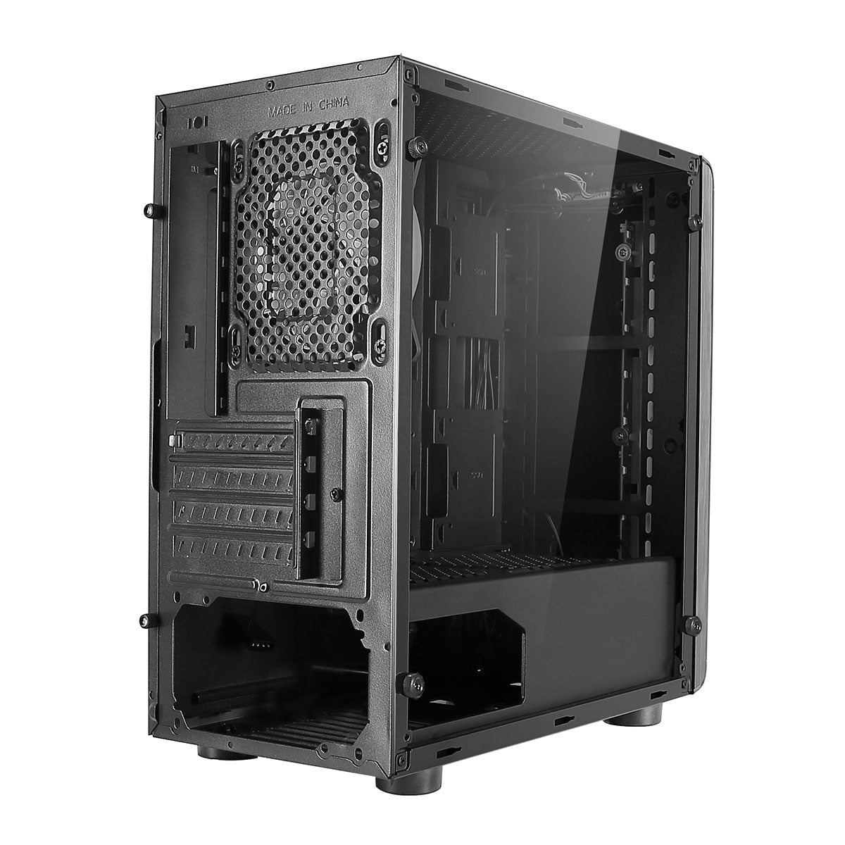 Beam MATX Gaming Case Rainbow RGB Strip 1 x Rainbow RGB fan Acrylic Side - Pink Parsnip Computers