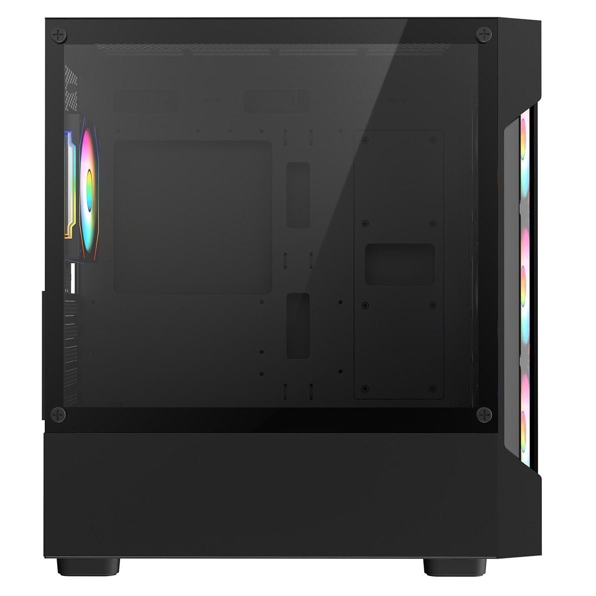 Bolt Black Micro-ATX Gaming Case With 4 x 120mm ARGB Infinity Fans and Tempered Glass Panels With 30 Percent Tint