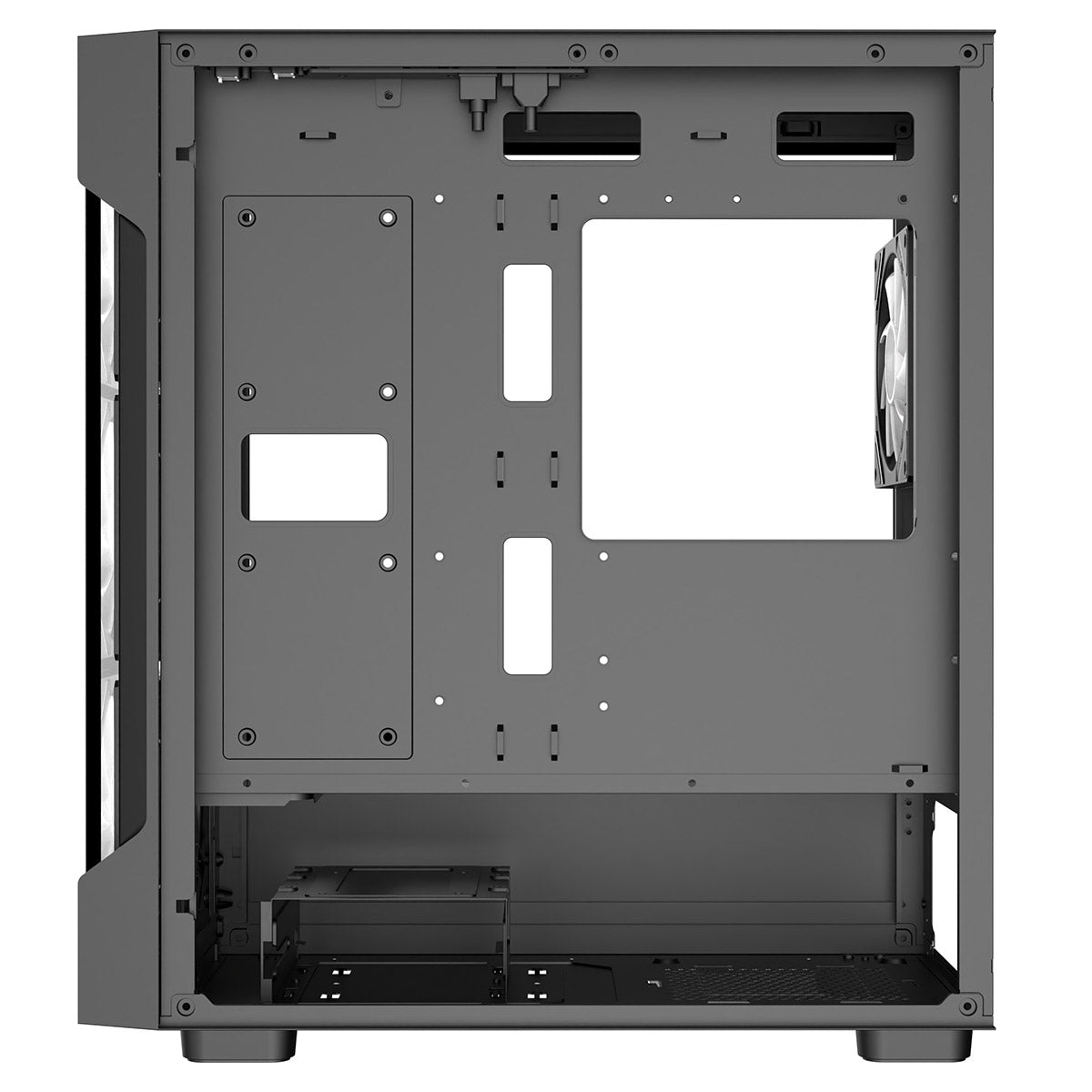 Bolt Black Micro-ATX Gaming Case With 4 x 120mm ARGB Infinity Fans and Tempered Glass Panels With 30 Percent Tint
