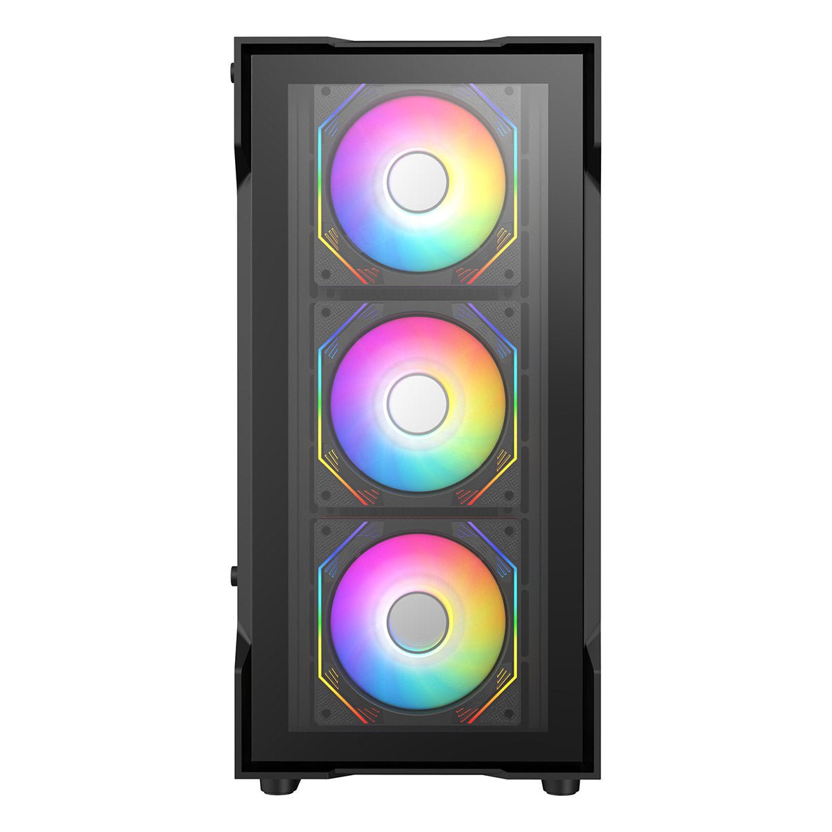Bolt Black Micro-ATX Gaming Case With 4 x 120mm ARGB Infinity Fans and Tempered Glass Panels With 30 Percent Tint