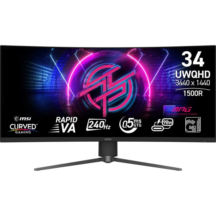 MSI MPG 341CQR 34" Curved UWQHD Gaming Monitor