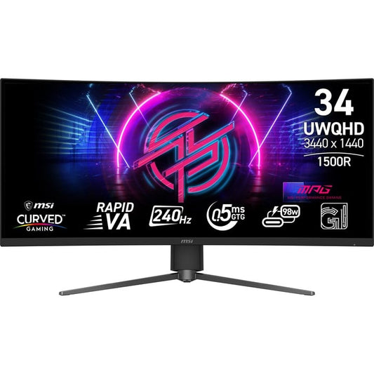 MSI MPG 341CQR 34" Curved UWQHD Gaming Monitor